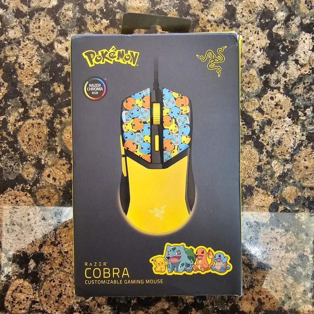 New! Razer Cobra Gaming Mouse Pokemon Kanto Starters Edition Customizable Gen-3